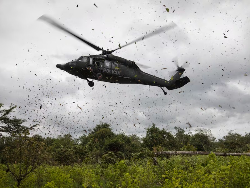 Ataque a helicóptero en Antioquia, Colombia deja 12 policías muertos