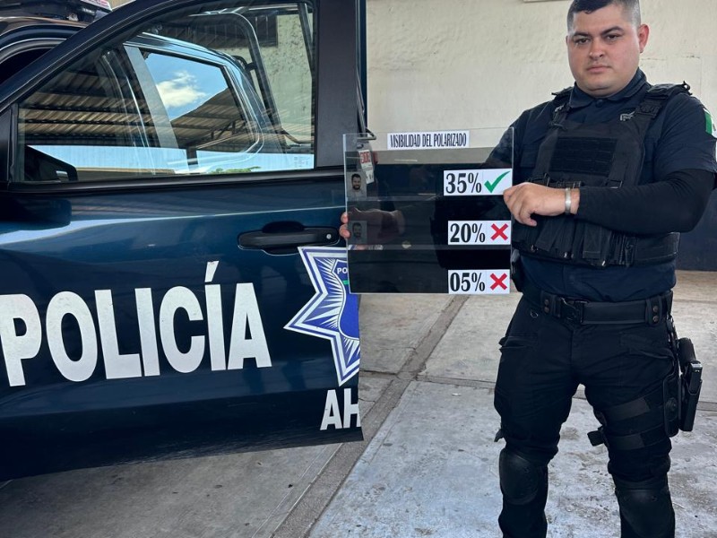 ¡Atento! Multas por incumplimiento en cristales polarizados ascienden a 900 pesos