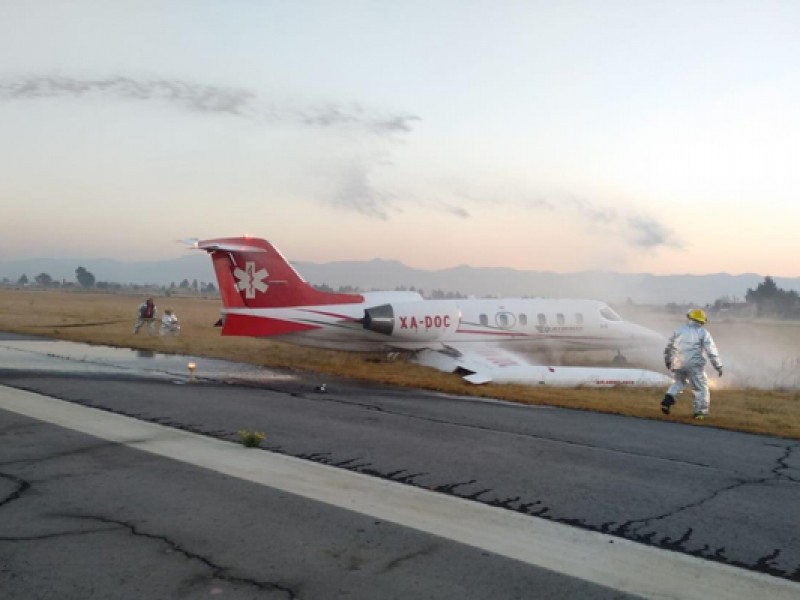 Aterriza de emergencia ambulancia aérea en Toluca
