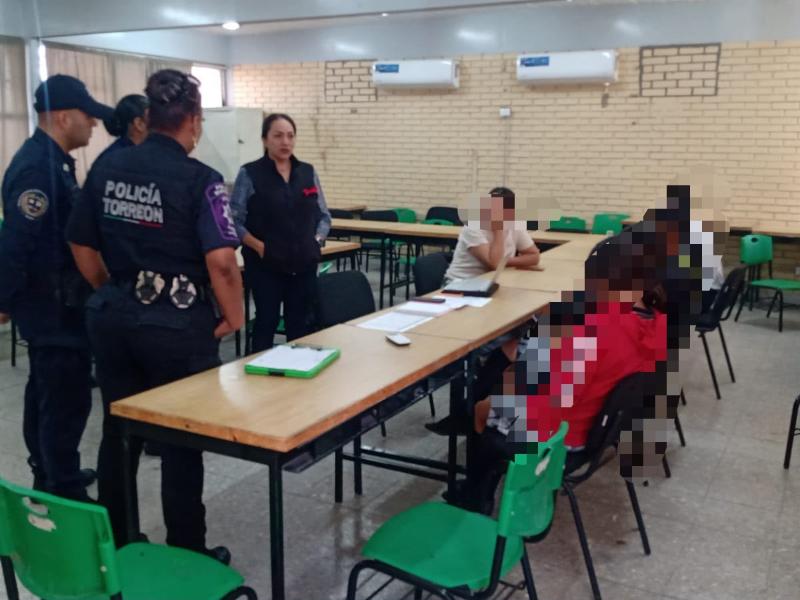 Atienden reporte de presuntas amenazas en secundaria de Torreón