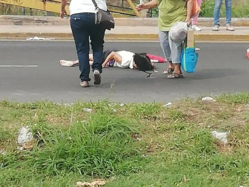 Atropellan a mujer en carretera Veracruz-Xalapa