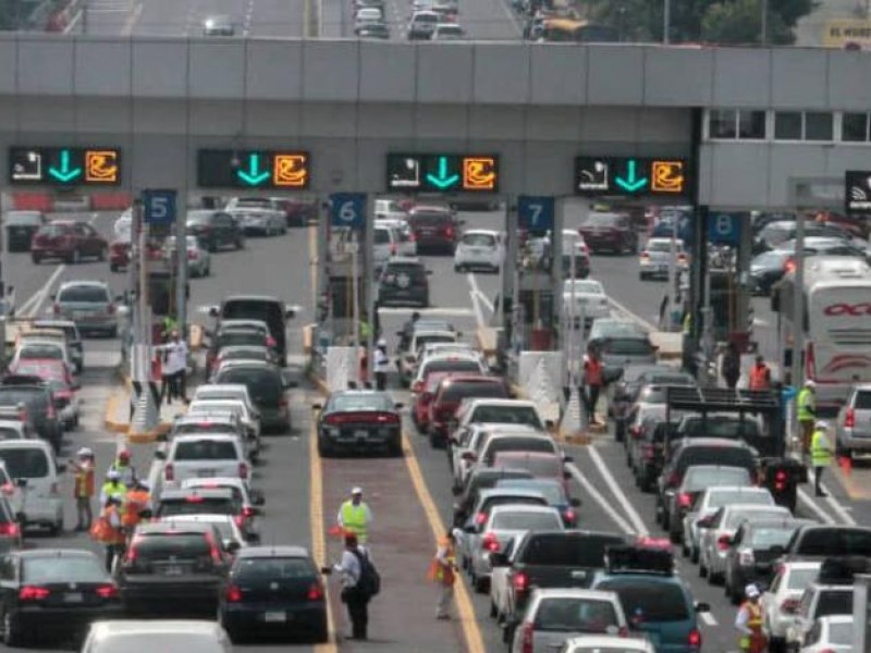 Aumenta aforo vehicular en casetas de peaje