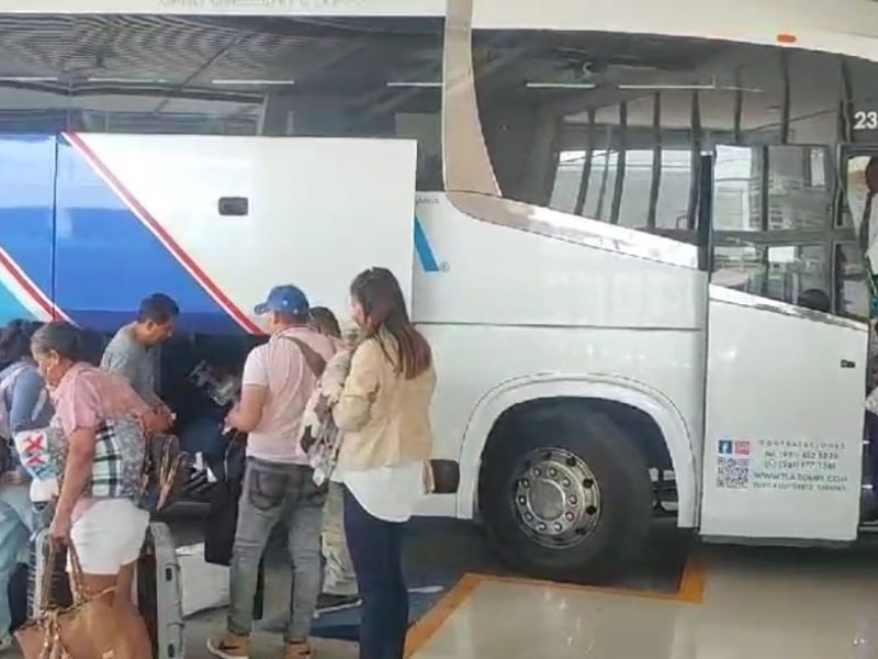 Aumenta movilidad de pasajeros en terminales del Soconusco