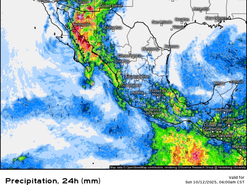 Aumenta potencial de lluvias en Veracruz
