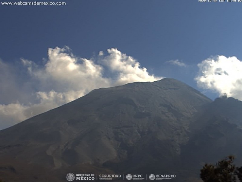 Aumenta su actividad el volcán Popocatépetl, prevén caída de ceniza