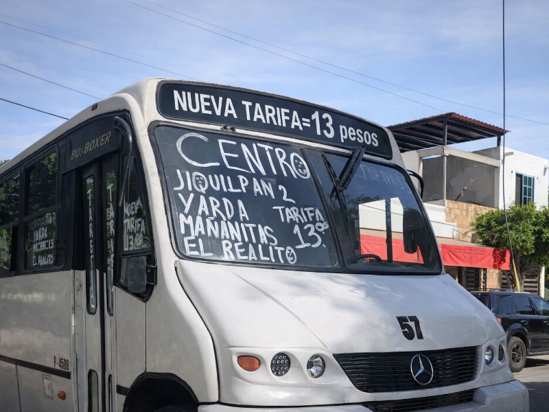 Aumenta tarifa del transporte urbano en Sinaloa, usuarios alertan impacto económico