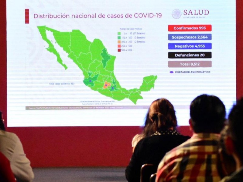 Aumentan a 20 las defunciones por Covid-19 en México