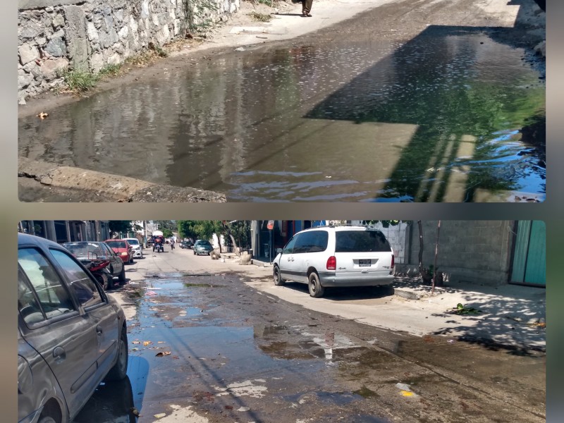 Aumentan fugas de agua potable en barrio Laborio