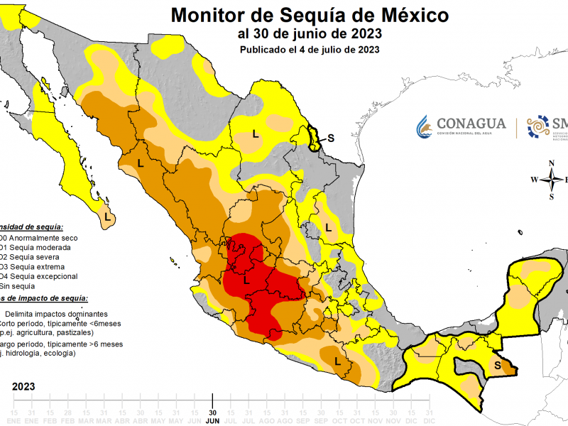 Aumentan municipios de Veracruz con sequía moderada.