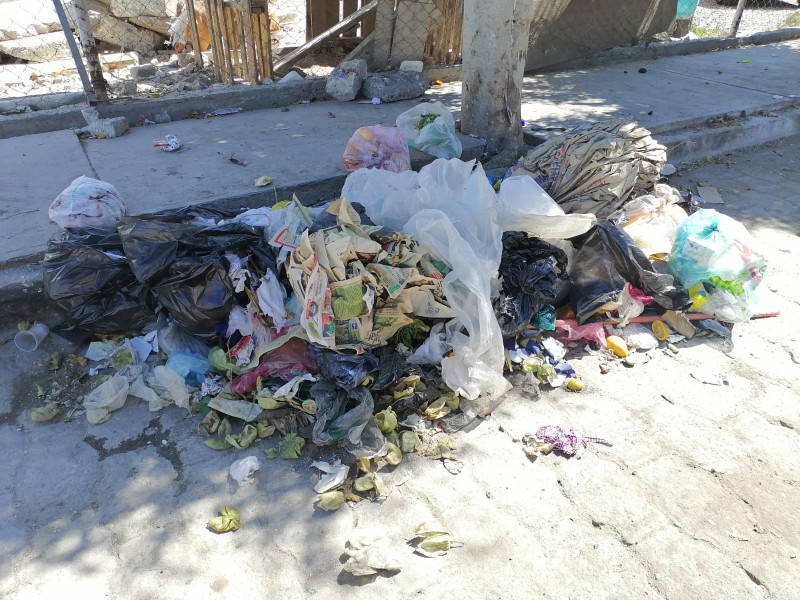 Aun con poca basura, fuerte olor y lixiviados prevalecen (calle)