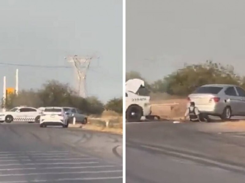 Automovilista atropella a elemento de Guardia Nacional