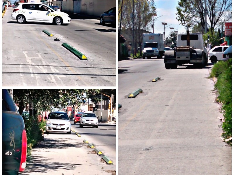 Automovilistas y motociclistas invaden ciclovías en Metepec