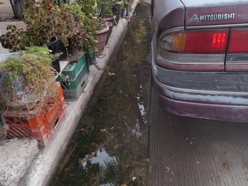 ¡Autoridad omisa!, en la colonia Revolución denuncian desperdicio de agua