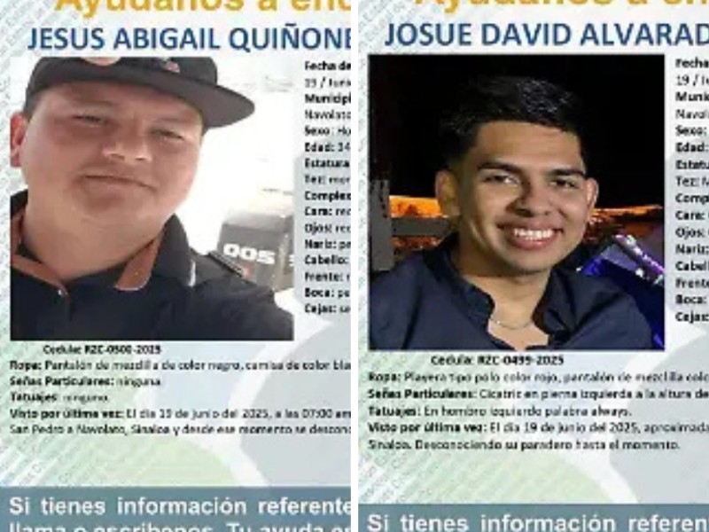 Autoridades buscan a dos policías desaparecidos en Navolato