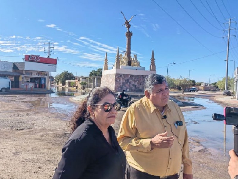 Autoridades en Empalme se suman a solucionar problemática de aguasnegras