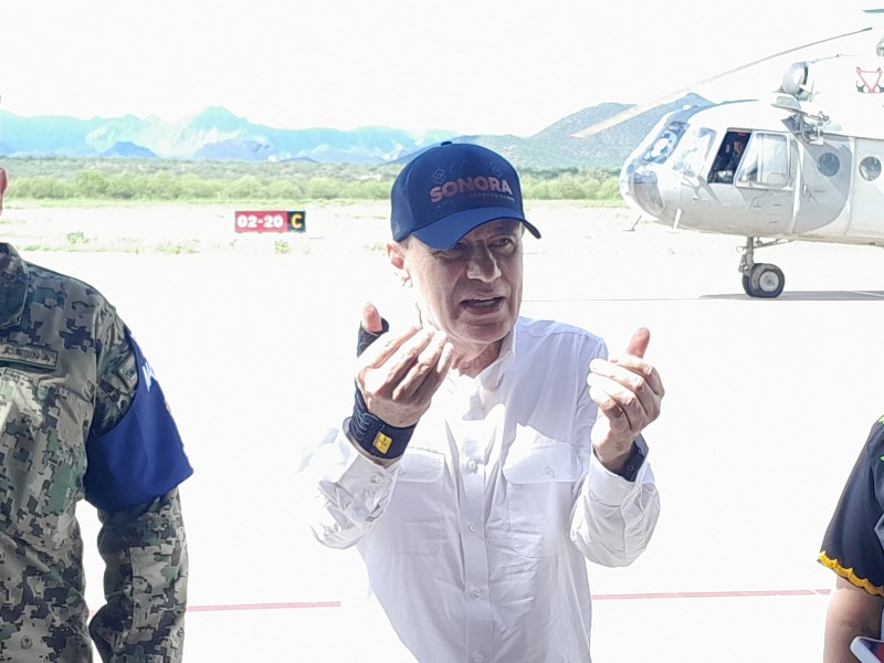 Autoridades estatales supervisan zonas afectadas por la tormenta Raymond en Sonora