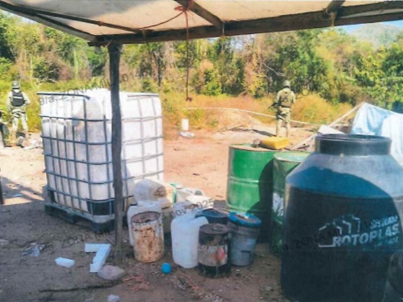 Autoridades federales localizan seis narcolaboratorios en Sinaloa