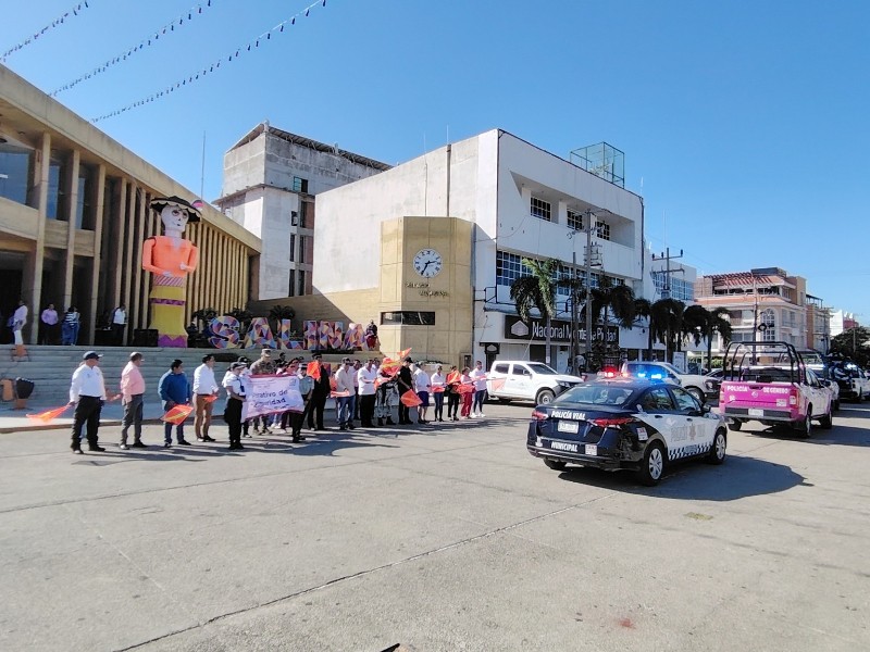 Autoridades inician operativo de seguridad por el Buen Fin en Salina Cruz