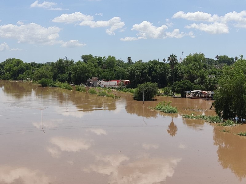 Autoridades mantienen monitoreo constante del río Sinaloa en Guasave