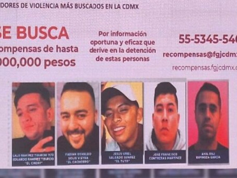 Autoridades ofrecen recompensas para capturar generadores de violencia