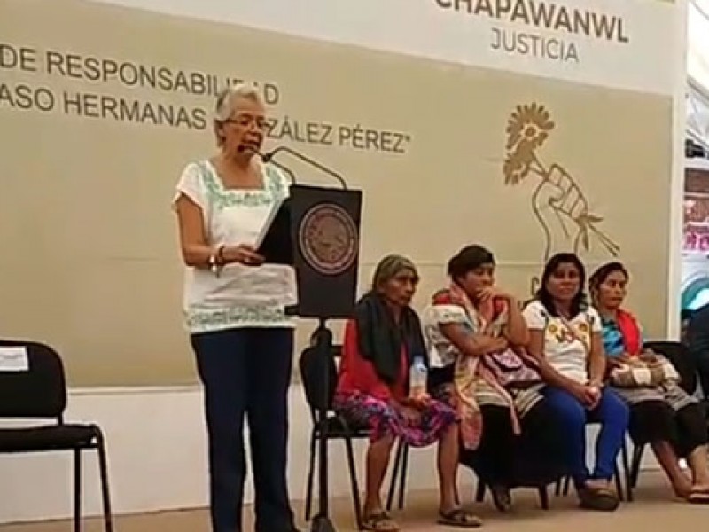Autoridades pide disculpas a mujeres indígenas en Chiapas