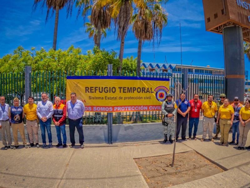 Autoridades supervisan refugios temporales en Mazatlán