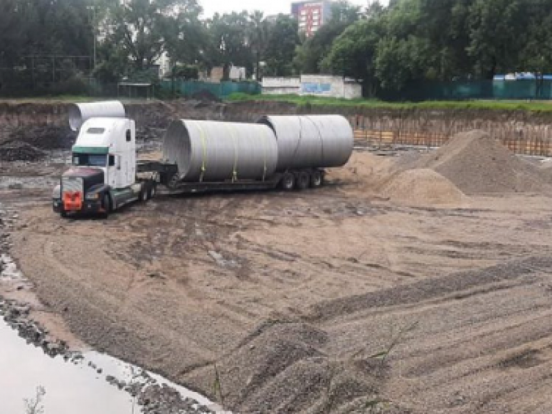 Avanza 35% construcción del depósito pluvial San Rafael