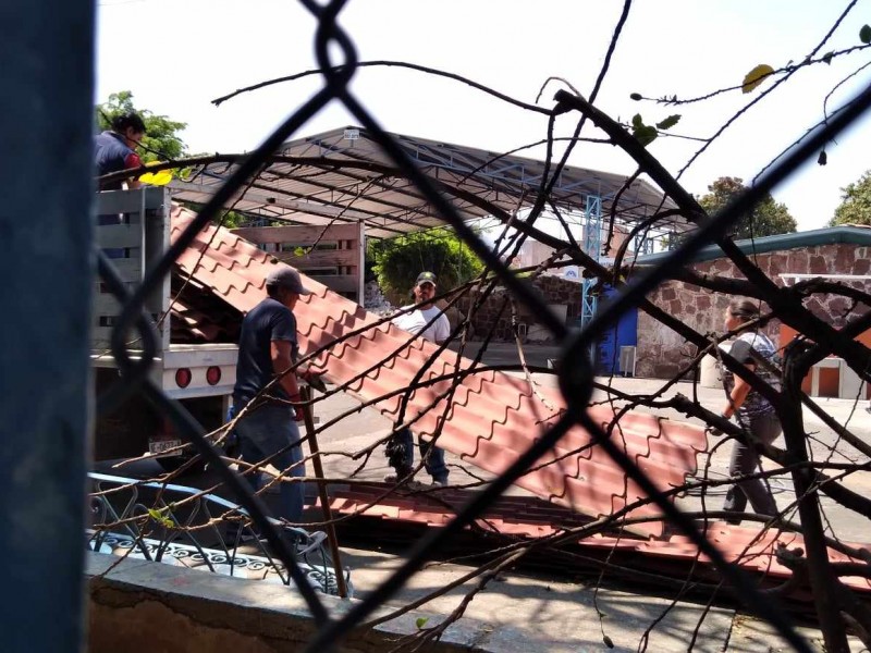Avanza 40% la obra de reconstrucción de la escuela Morelos