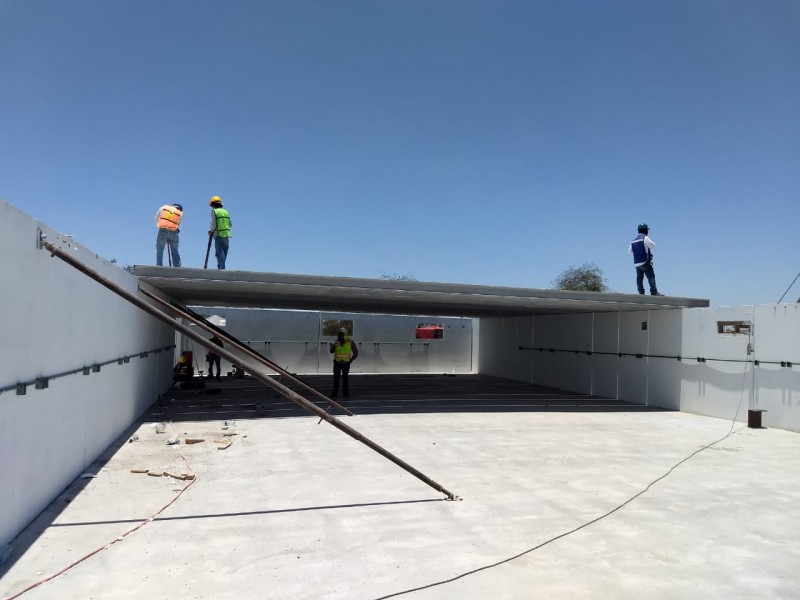 Avanza construcción del hospital COVID del IMSS