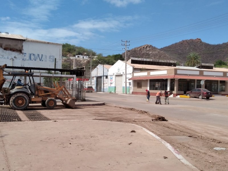 Avanza en un 60% limpieza en Guaymas por lluvias