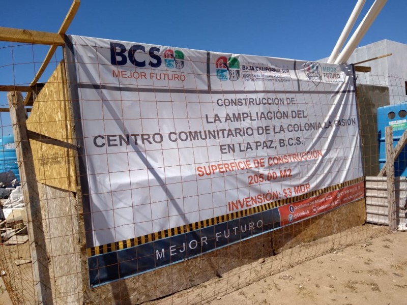 Avanza en un 80% obra del Centro Comunitario