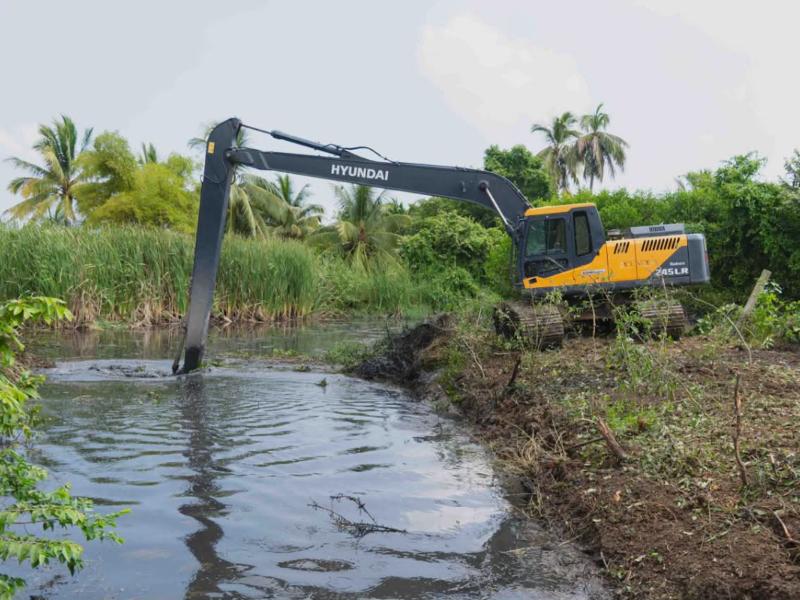 Avanza limpieza del canal de La Ceiba; 3 mil 350 metros intervenidos