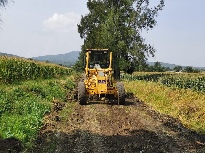 Avanza mejoramiento de caminos saca cosechas en comunidades de Zamora