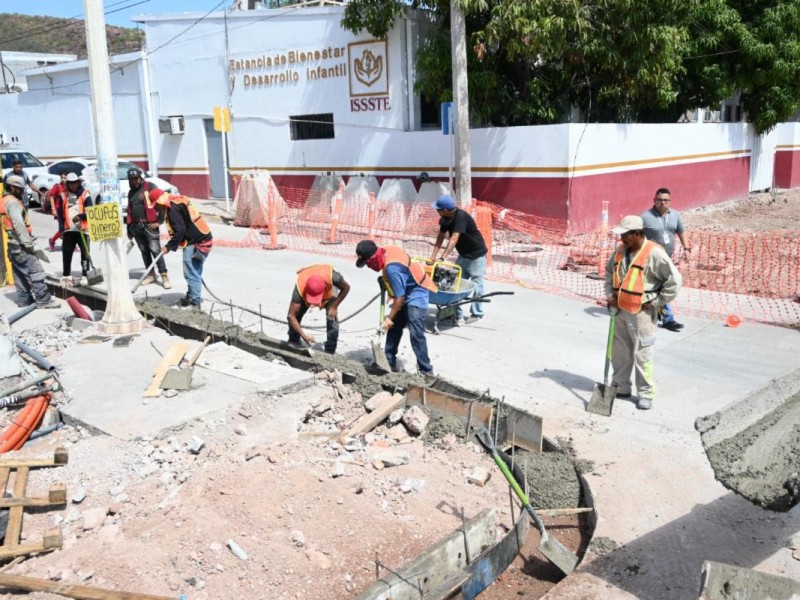 Avanza modernización de la avenida Serdán en Guaymas: SIDUR