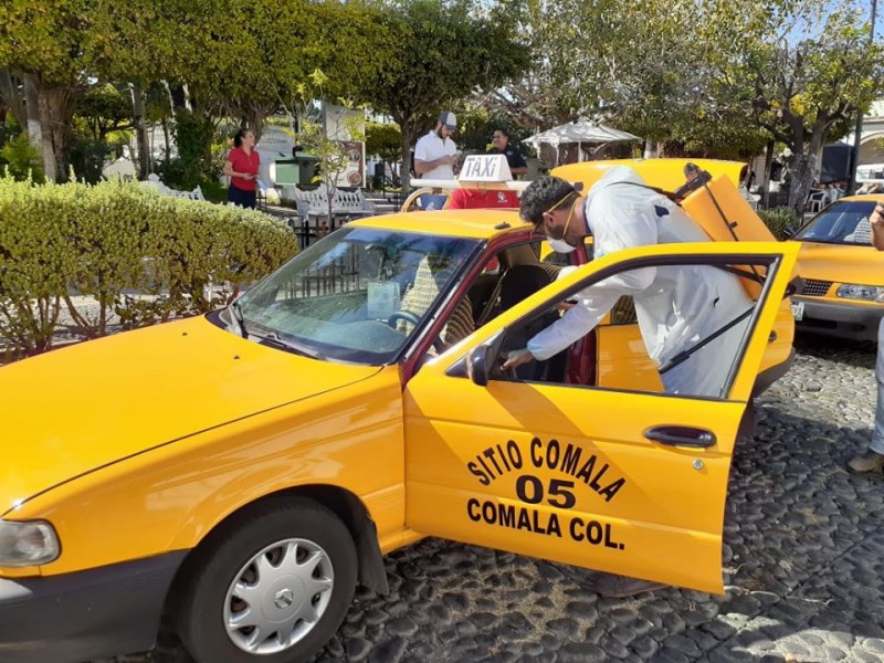 Avanza Movilidad en la desinfección de taxis y camiones colectivos