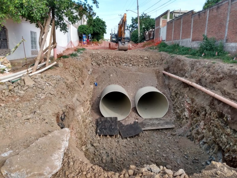 Avanza obra pluvial en arroyo El Piojo