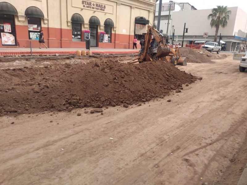 Avanza obra vial en el centro de Hermosillo