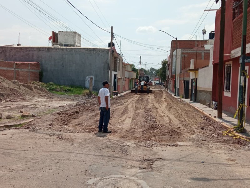 Avanzan los trabajos de rehabilitación en la calle Nogal
