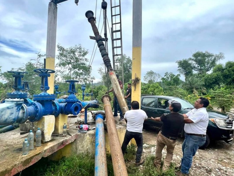 Avanzan trabajos de rehabilitación en sistema de agua de Tihuatlán
