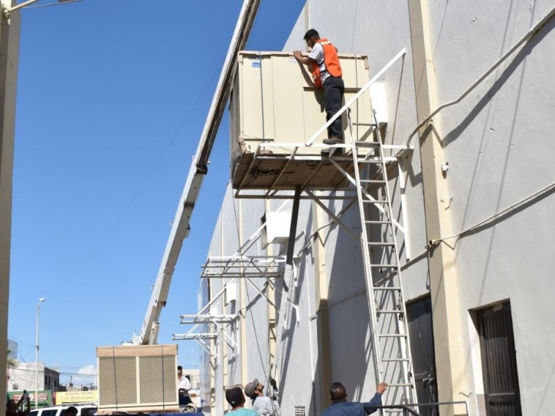 Avanzan trabajos para mejorar climatización en el Gimnasio Municipal