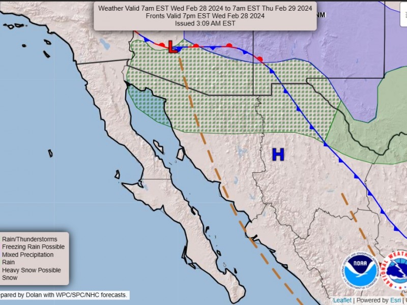 Hoy ingresa frente frío #38 al norte de México