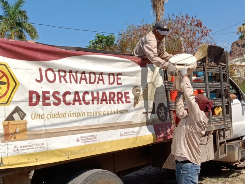 Ayuntamiento de Guaymas continúa con campañas de limpieza y descacharre