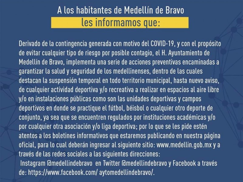 Ayuntamiento de Medellín implementa acciones preventivas por coronavirus