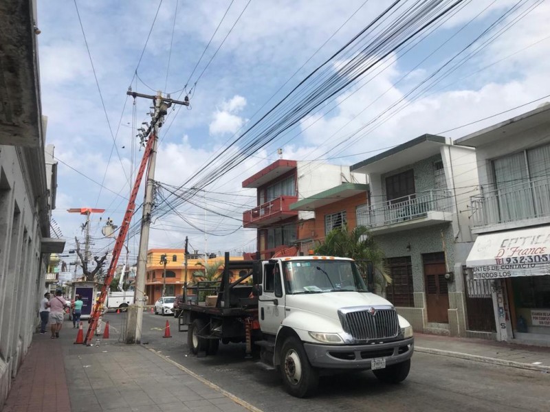 Ayuntamiento de Veracruz y CFE realizarán cableado subterráneo en centro histórico