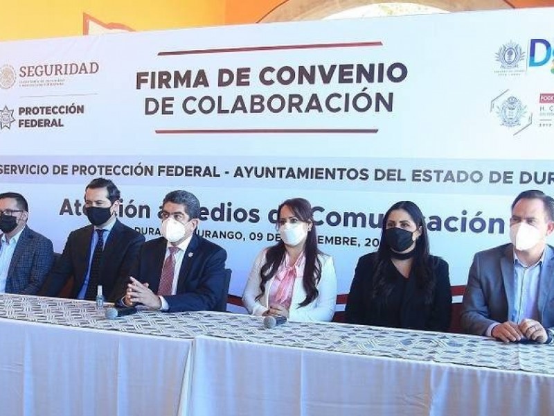Ayuntamientos firman convenio de colaboración con Servicio de Protección Federal