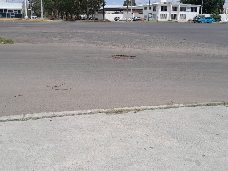 Bache en Ciudad industrial, un peligro para quien pase