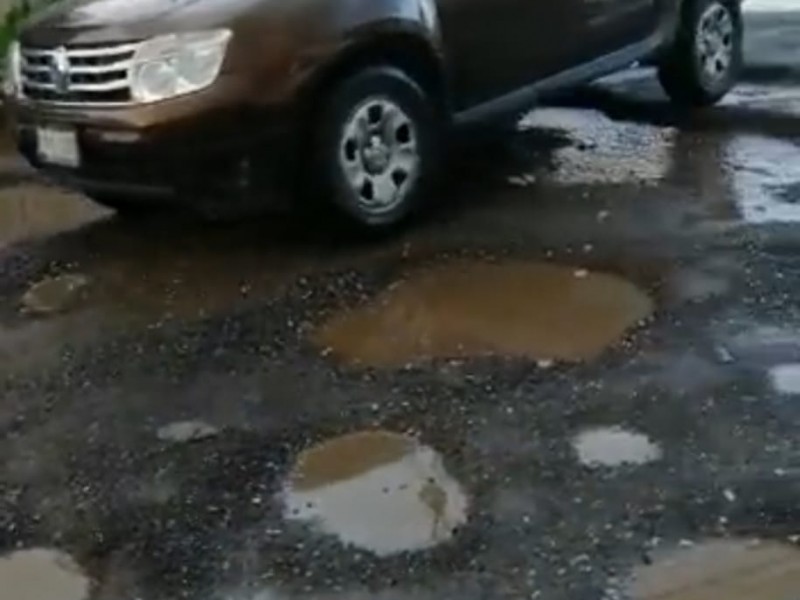 Baches afectan a vecinos de la 95 poniente