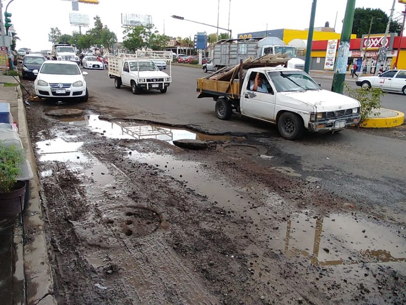 Baches permanecen a un lado de obra nueva