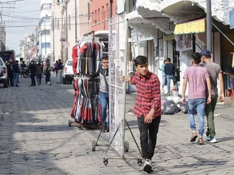 Baja presencia de ambulantes en primer cuadro de la ciudad