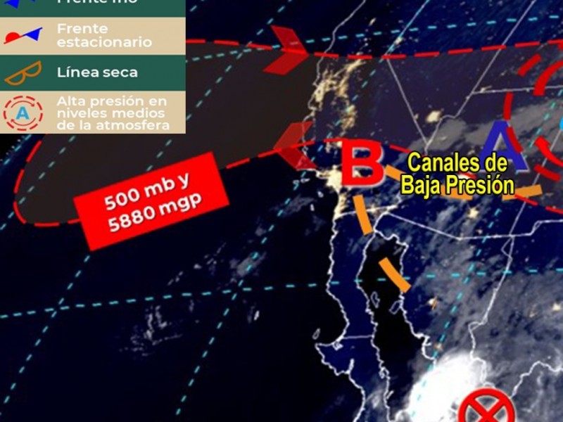 Baja presión y remanentes de Nora provocarán lluvias